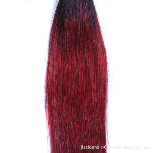 Hot Sale T1B99J Red Burgundy Weave Raw Mink Brazilian Bundles Cuticle Aligned Virgin Human Hair Extension